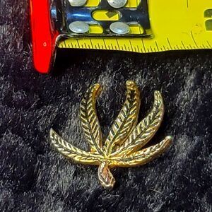 3/$20 - Cannabis (Goldtone) Biker Pin